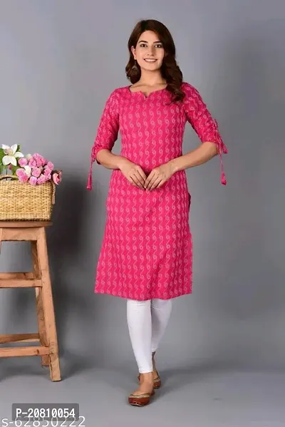 Women Stylish Cotton Printed Kurta-thumb0