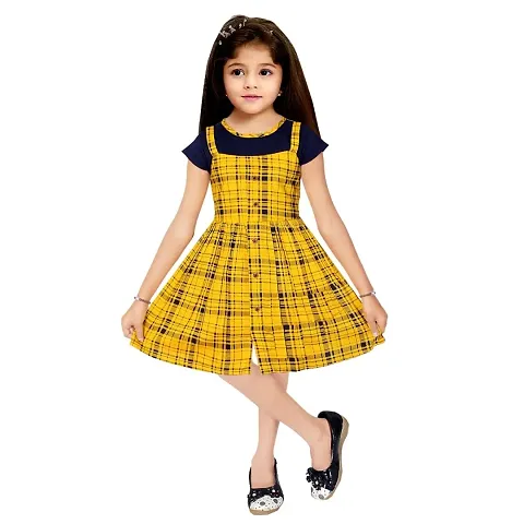 PROMISE KID Girl's Rayon Midi/Knee Length Short Sleeve Dress |(Pack of 1)