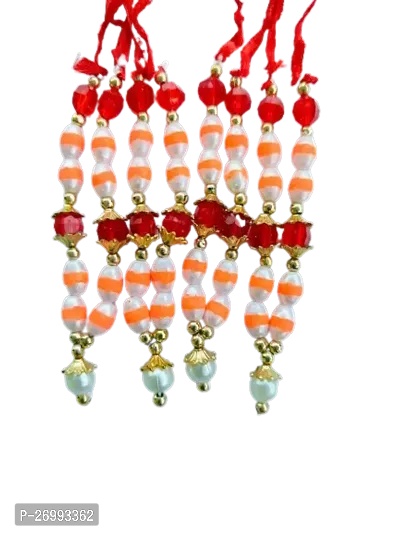 God Idol Moti Mala Garland Haar for Idol Statue, Figurines(Set of 6,3Inch Each)-thumb0