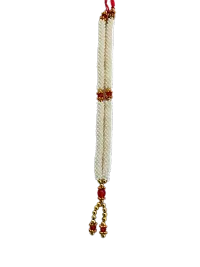 Handmade Moti Mala Artificial Multicolor Pearl Garland/Moti Mala Mala Haar for God Idol(Set of 6, 8Inch Each)-thumb2