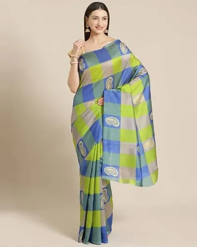 Latest Beautiful Art Silk Saree with Blouse piece