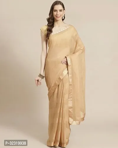 Elegant Yellow Crepe Saree with Blouse piece For Women