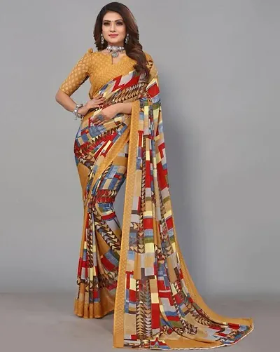 Manharika Renial Designer Daily Wear Designer Saree With Unstiched Blouse Piece Design