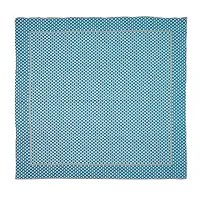 Furnishing Hut Luxurious Attractive Dot Design Chenille Velvet 4 Seater Center Table Cover -54x54 inch (Aqua)-thumb1