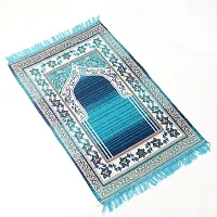 Furnishing Hut Velvet Handcrafted Muslim Islamic Prayer Mat/Janamaz Mat, Chenille Look, Soft, Foldable (Pack Of 1 )-thumb1