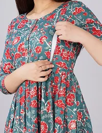 Stylish Multicoloured Cotton Stitched Kurta For Women-thumb1