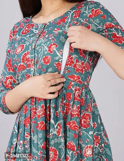 Stylish Multicoloured Cotton Stitched Kurta For Women-thumb2