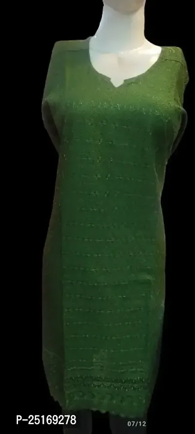 Straight Green Embroidered Rayon Kurta For Women-thumb0