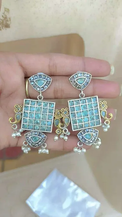 Trendy Brass Drop Earrings For Women