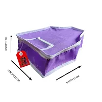 Combo White Border Nonwoven 2 Pcs Saree Cover and 2 Pc Blouse Cover II Purple Saree Cover and Purple Blouse Cover II-thumb3