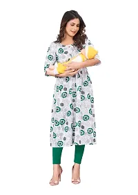 Manas Ethnic Women's Printed Cotton Regular Fit 3/4 Sleeve Lightweight Casual Wear Feeding Kurti (D-C-1094)-thumb3