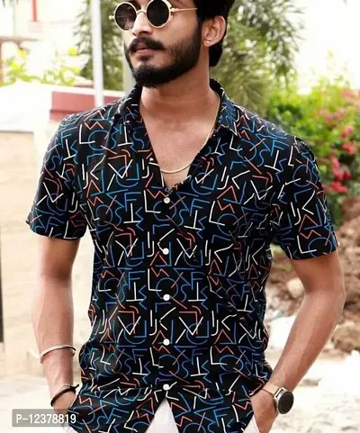 Classic Cotton Printed Casual Shirts for Men-thumb0