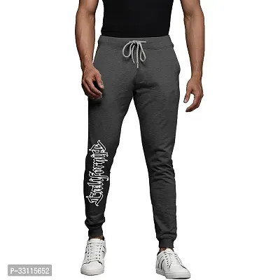 Stylish Cotton Blend Grey Slim Fit Joggers For Men-thumb0