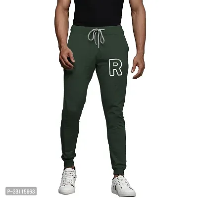 Stylish Cotton Blend Green Slim Fit Joggers For Men-thumb0