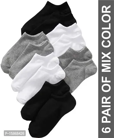 Comfortable Men And Women Socks Pack Of 6 Multicoloured