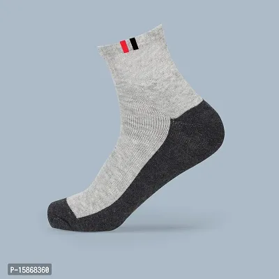 Comfortable Men And Women Socks Pack Of 3 Grey-thumb2