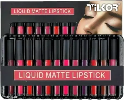 Tilkor 12 Pc Set Liquid Matte Lipstick -Multicolor, 80 Ml-thumb0