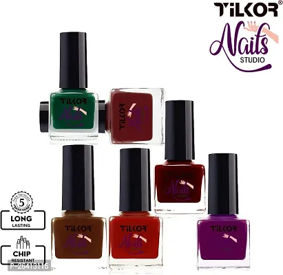 Tilkor Exclusive Collection Nail Polish For Trendy Girls And Women- Pack Of 6