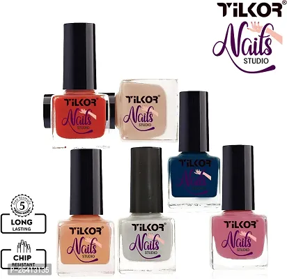 Tilkor Exclusive Collection Nail Polish For Trendy Girls And Women- Pack Of 6
