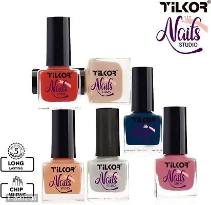 Tilkor Exclusive Collection Nail Polish For Trendy Girls And Women- Pack Of 6-thumb0