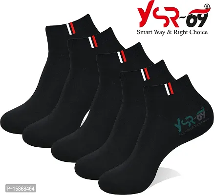 Unisex Socks Pack Of 5 Black-thumb0