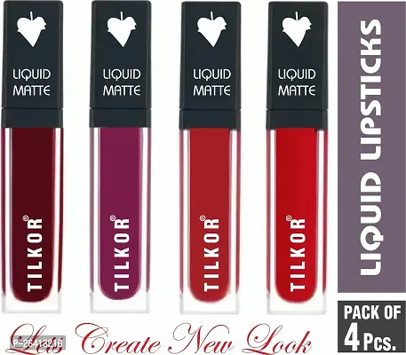 Tilkor Matte Lipstick- Pack Of 4