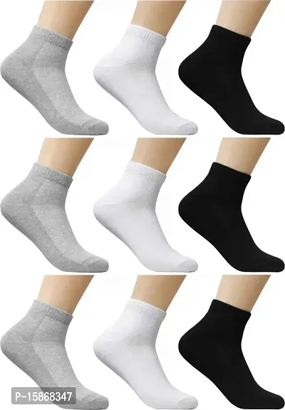 Comfortable Men And Women Multicoloured Socks Pack Of 9-thumb0