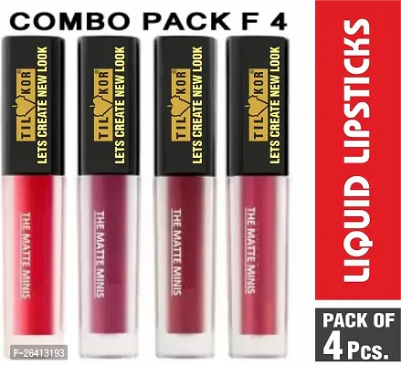 Tilkor Matte Mini Lipstick- Pack Of 4