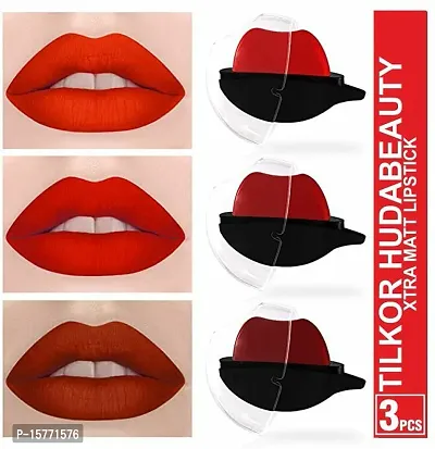 Apple Shape Matte Finish Lipstick Premium Color (Red) (Red, 7 G)