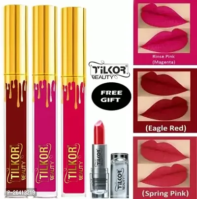 Tilkor Matte Lipstick- Pack Of 4-thumb0