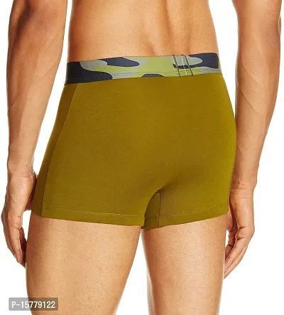 Stylish Green Cotton Blend Solid Trunks For Men Pack Of 2-thumb2