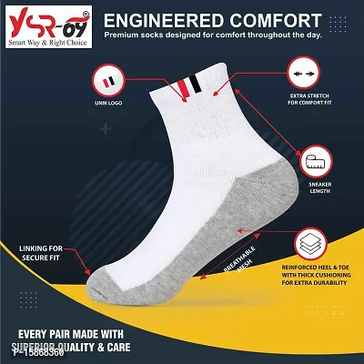Comfortable Men And Women Socks Pack Of 3 Grey-thumb3