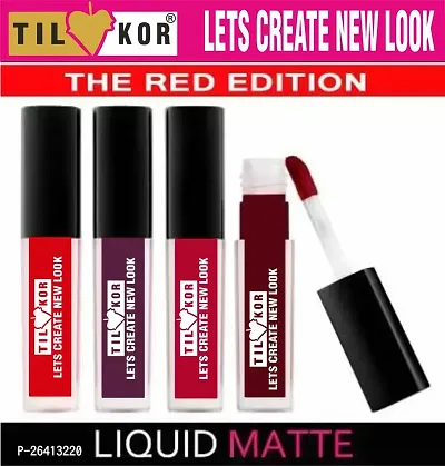 Tilkor Matte Lipstick- Pack Of 4-thumb0