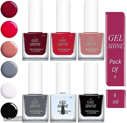 Tilkor Exclusive Collection Nail Polish For Trendy Girls And Women- Pack Of 6