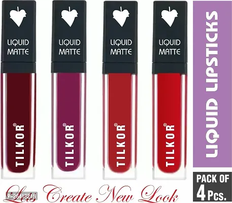 Tilkor Matte Lipstick- Pack Of 4