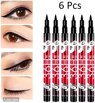 Tilkor 36H Precision Liquid Eyeliner Waterproof - 6 Pieces