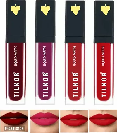 Tilkor Matte Lipstick- Pack Of 4