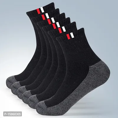 Comfortable Men And Women Socks Pack Of 3 Black-thumb0