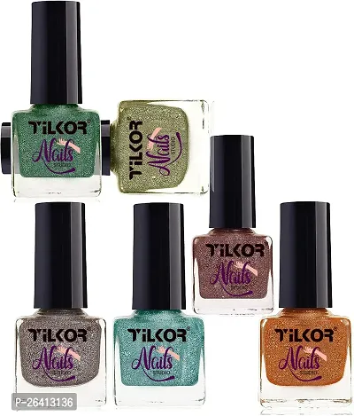 Tilkor Exclusive Collection Nail Polish For Trendy Girls And Women- Pack Of 6