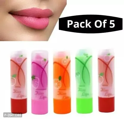 Tilkor Fruity Flavour Lip Balm Colour Green Mix Fruit -Pack Of 5, 30 G-thumb0