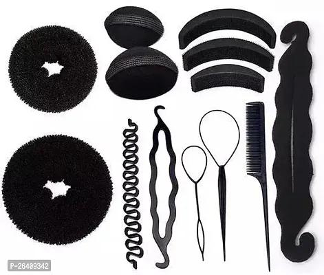 Tilkor Women Black Hair Bun Kit Combo