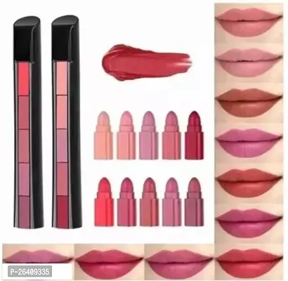 Tilkor Long Lasting 5In1 Red And Nude Lipsticks-2 Items In The Set