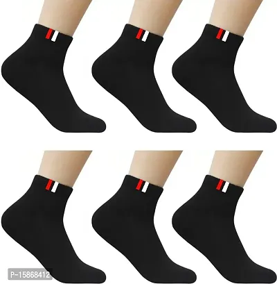 Unisex Socks Pack Of 6 Black