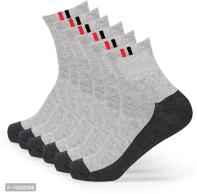 Comfortable Men And Women Socks Pack Of 3 Grey-thumb0