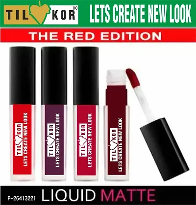 Tilkor Matte Lipstick- Pack Of 4