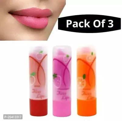 Tilkor Fruity Flavour Lip Balm Colour Green Kiss -Pack Of 3, 30 G