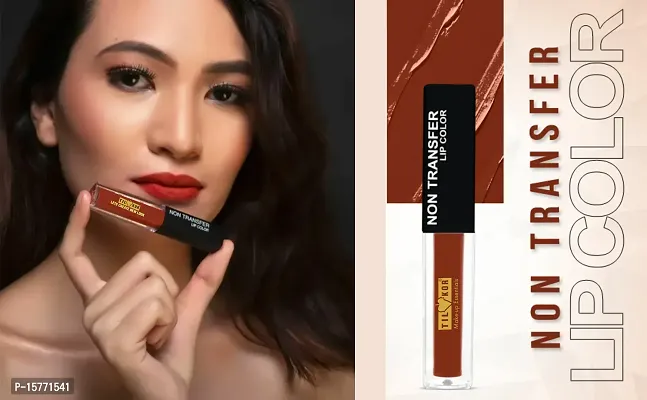 Non Transfer Waterproof Longlasting Liquid Matte Mini Lipstick Combo Pack Of 4 Makeup Lipstick-thumb3