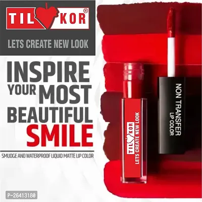 Tilkor Non Transfer Waterproof Long lasting Liquid Matte Mini Lipstick Combo Pack Of 4 -Multicolor, 18 Ml-thumb2