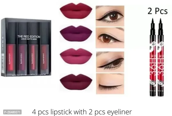 Tilkor Liquid Lipstick Smudge Proof Matte Mee- Set Of 6