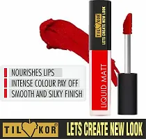 Non Transfer Waterproof Longlasting Liquid Matte Mini Lipstick Combo Pack Of 4 Makeup Lipstick-thumb1